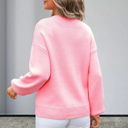 Pull en tricot pour femmes avec un motif de nœud charmant et des détails à la mode Chic und Stil