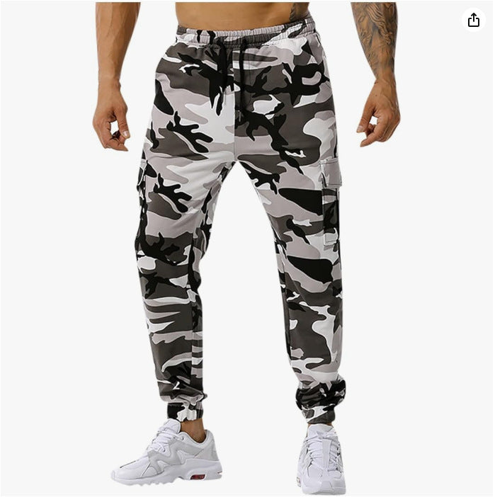 Pantalon cargo tendance pour hommes avec poches contrastées et taille élastique Chic und Stil