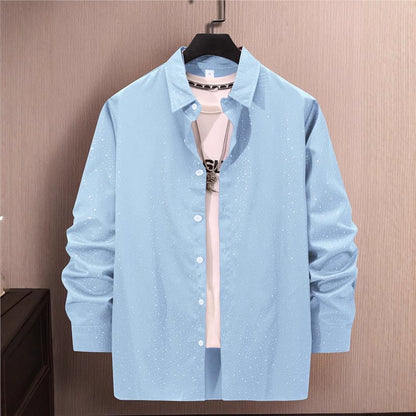 Chemise en coton décontractée pour hommes avec un motif à pois moderne Chic und Stil