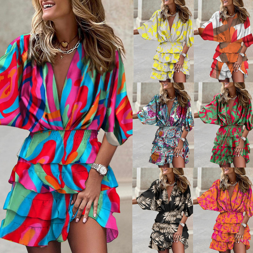 Robe tunique aérienne pour dames avec des éléments de volants romantiques et une taille élastique Chic und Stil
