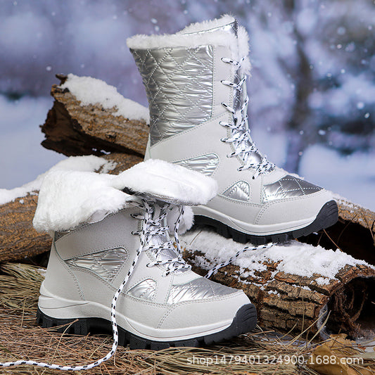 Bottes d'hiver thermiquement isolées pour femmes avec semelle profilée antidérapante et doublure intérieure douillette Chic und Stil