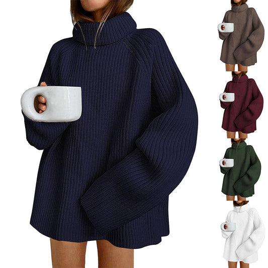 Dames pull ample avec col montant Chic und Stil