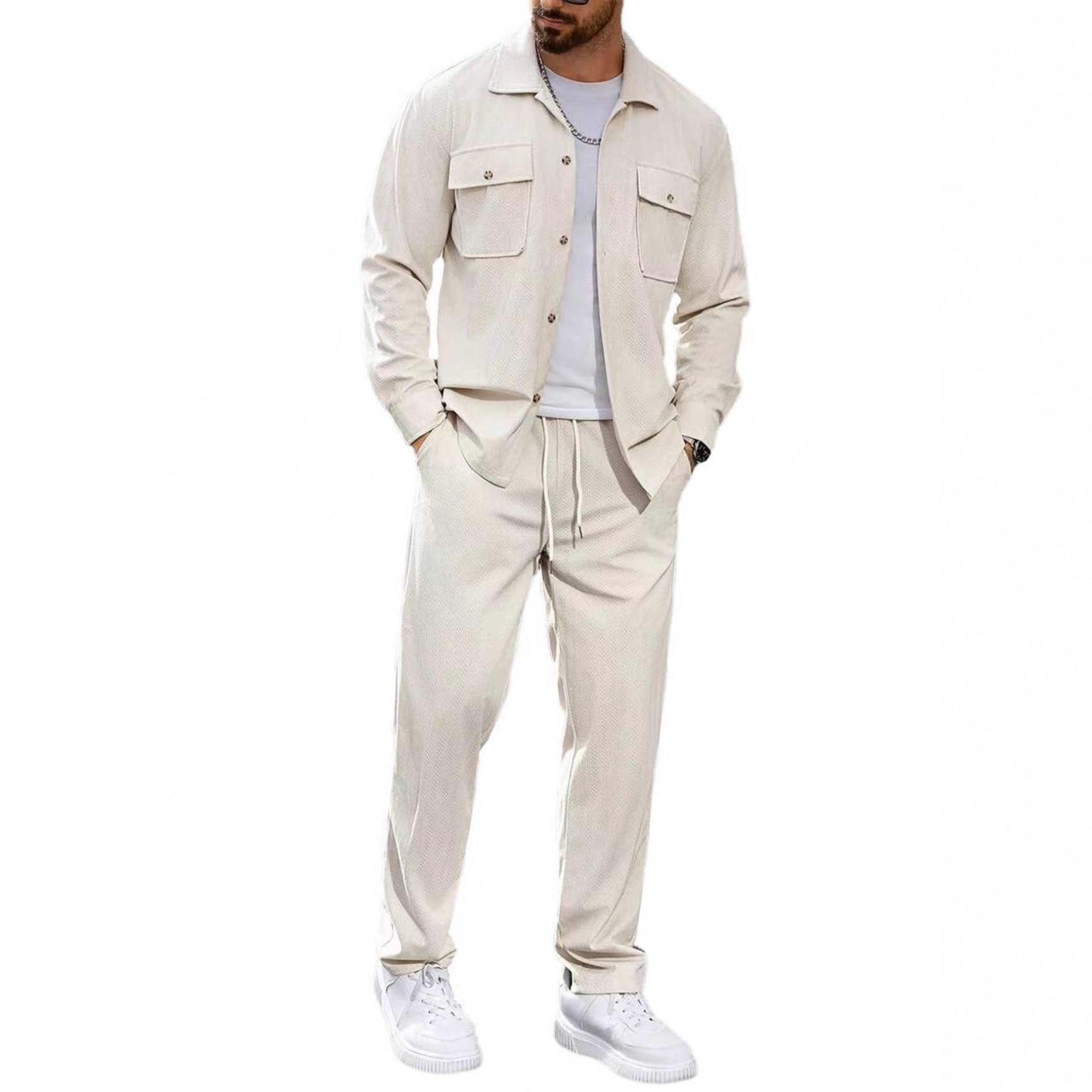 Costume de loisirs pour hommes moderne avec poches pratiques et taille élastique Chic und Stil