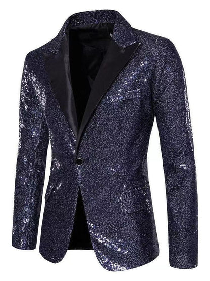 Blazer élégant en sequins pour hommes avec des accents décoratifs raffinés Chic und Stil