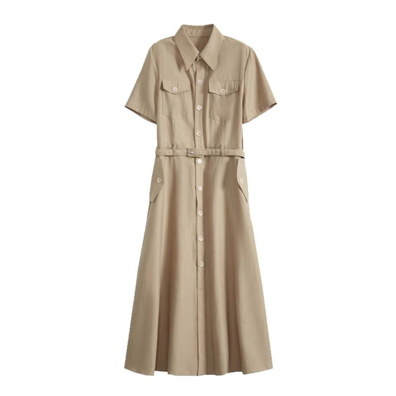 Robe chemise utilitaire à manches courtes pour femmes Chic und Stil