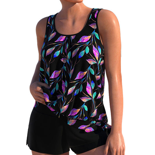 Femmes t-shirts et shorts de bain à motifs floraux Chic und Stil