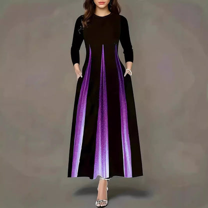Robe maxi femme avec inserts latéraux et poches pratiques Chic und Stil