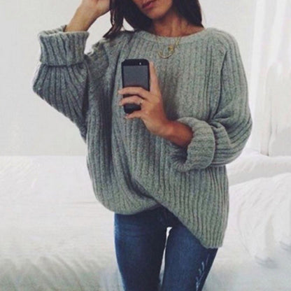 Pull en maille oversized pour femme avec motif côtelé texturé et coupe décontractée Chic und Stil