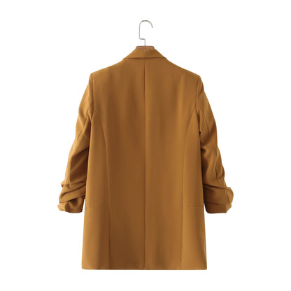 Blazer élégant pour femmes avec des manches retroussées et des poches pratiques Chic und Stil