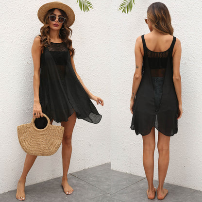 Dames Robe de Plage en Crochet Aérée Cover-Up Chic und Stil