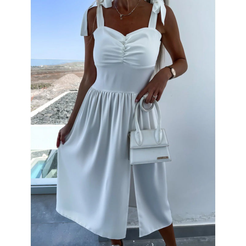 Femme Robe élégante sans manches avec détail nœud Chic und Stil