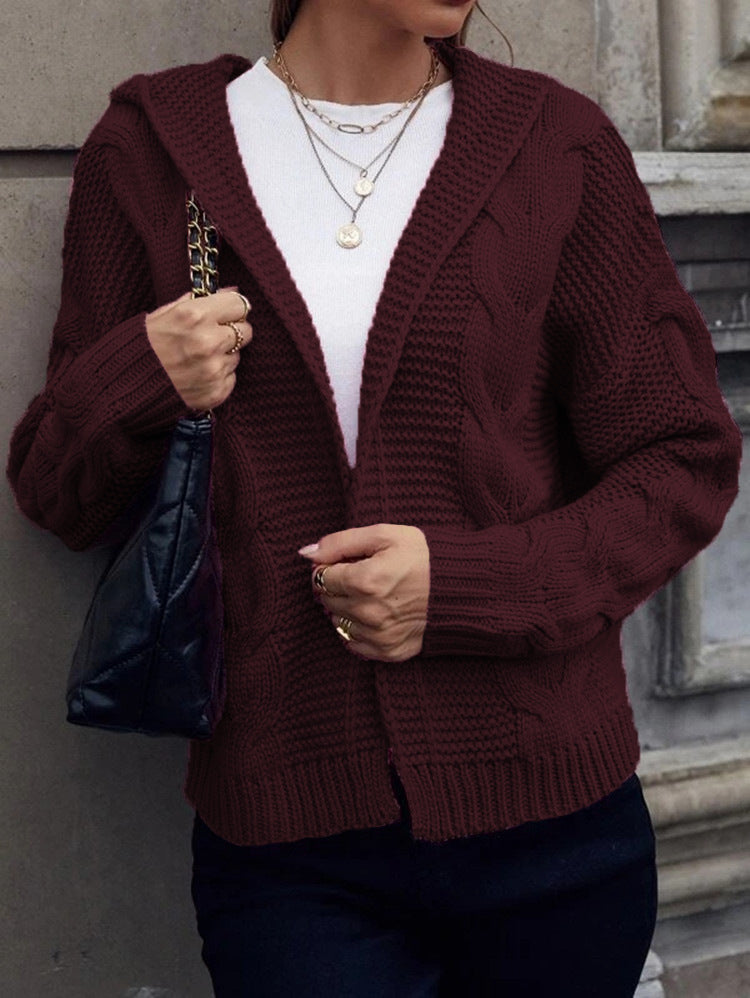 Dames cardigan avec capuche et motif en macramé Chic und Stil