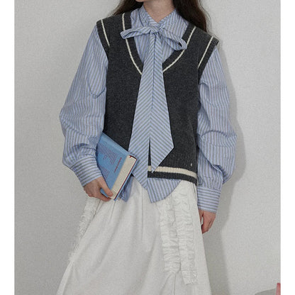 Chemisier élégant à nœud pour femme Chic und Stil