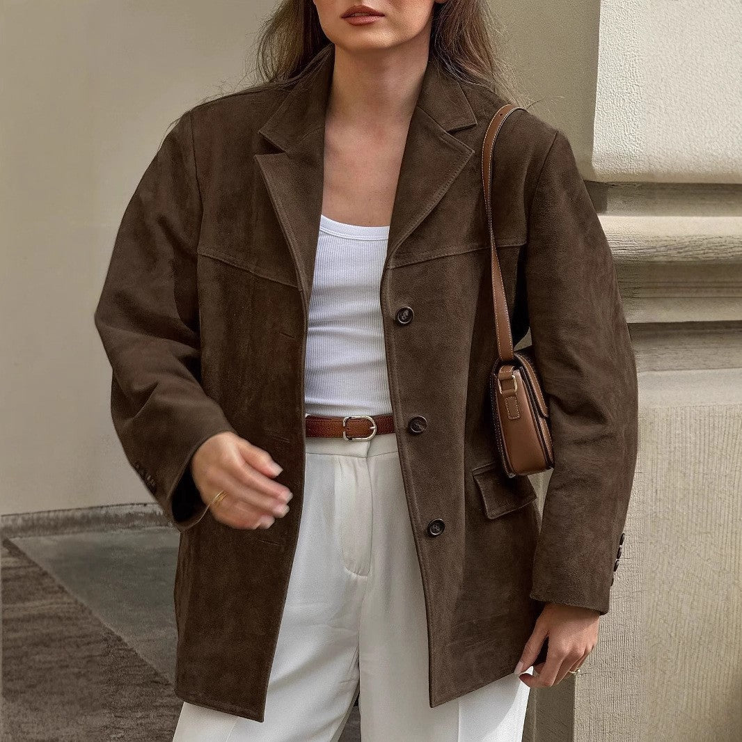 Blazer moderne pour dames en daim Chic und Stil