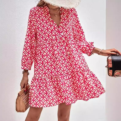 Robe d'été pour femmes style boho avec coupe fluide et détails volants Chic und Stil