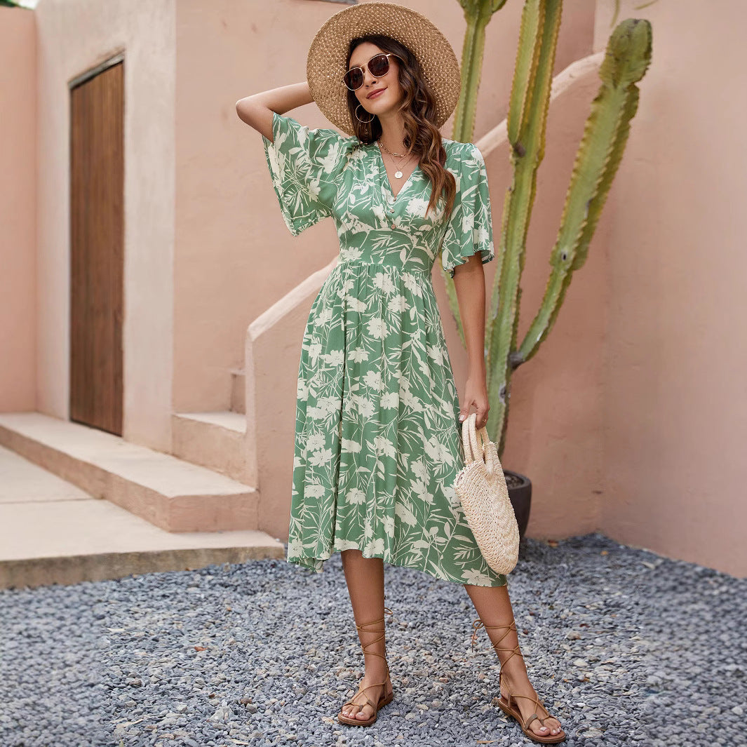 Robe portefeuille d'été pour femmes Chic und Stil
