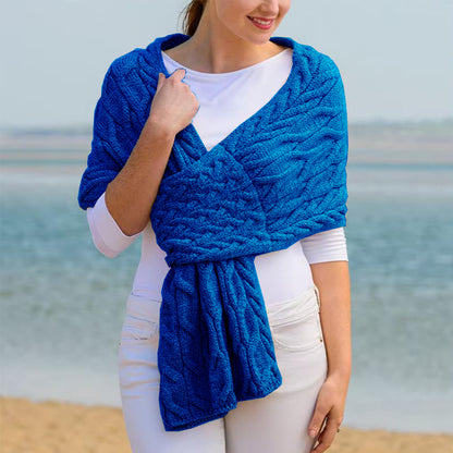 Knot scarf for women with structured twisted pattern Chic und Stil