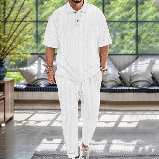Costume de loisirs pour hommes Relaxed-Fit avec des détails contrastants et une taille élastique Chic und Stil