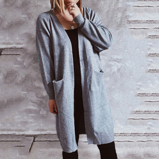 Cardigan en tricot décontracté pour femmes avec devant ouvert et poches pratiques Chic und Stil