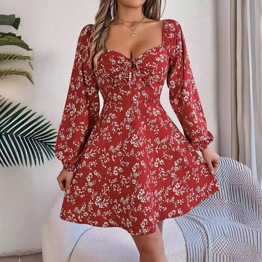 Robe d'été off-shoulder pour femmes avec des accents floraux Chic und Stil