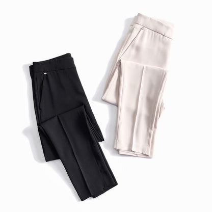 Pantalons chinos élégants pour femmes avec ceinture ajustable Chic & Stil