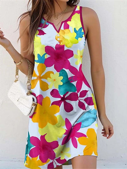 Robe d'été pour femmes avec design floral en aquarelle Chic und Stil