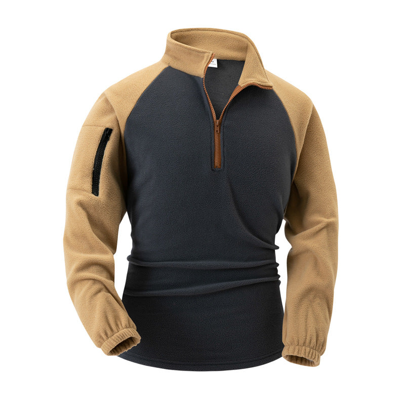 Men's Fleece Pullover with Half-Zip and Functional Pockets Chic and Style