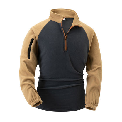 Men's Fleece Pullover with Half-Zip and Functional Pockets Chic and Style