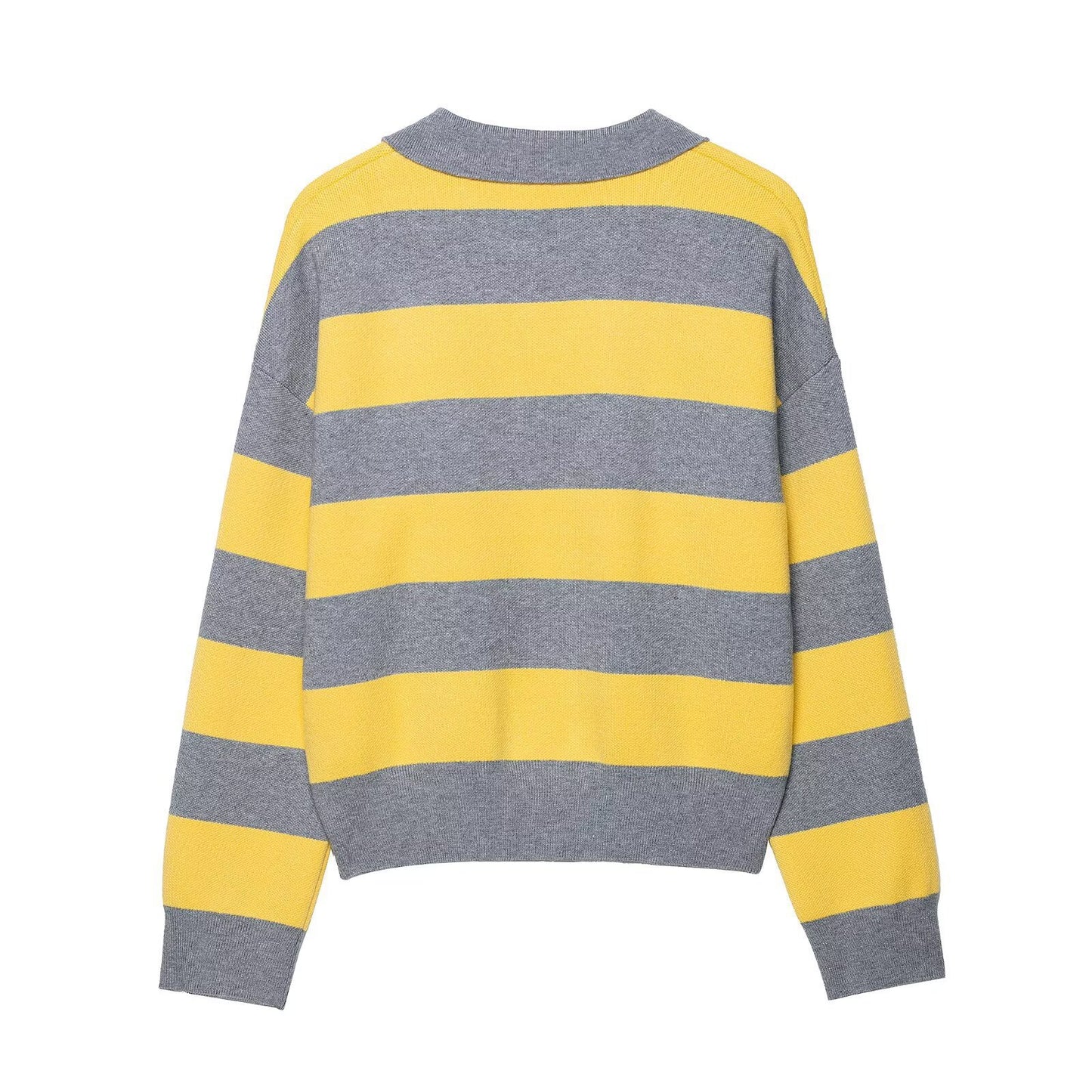 Pull-over polo à motifs larges pour femmes avec des manches courtes Chic und Stil