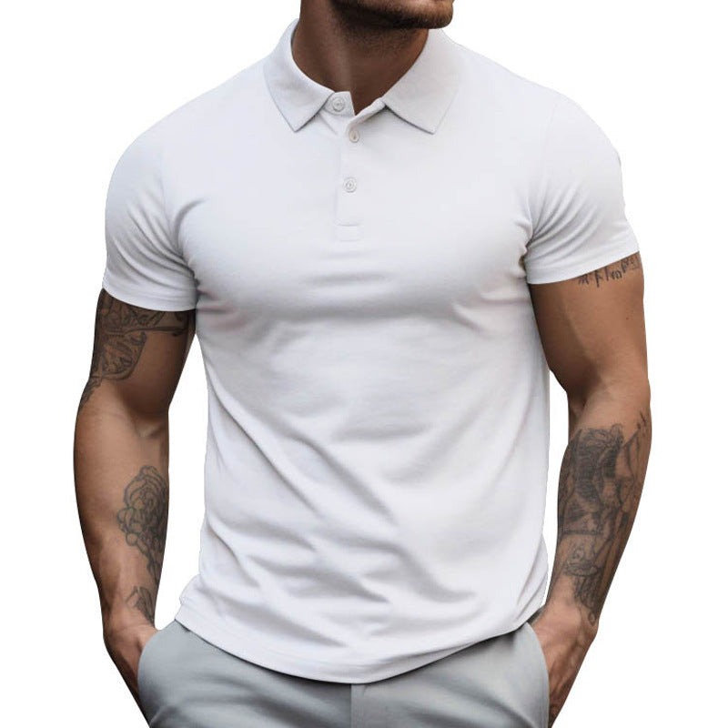 Chemise polo à manches courtes pour hommes en mélange de coton respirant avec technologie de régulation de l'humidité Chic und Stil