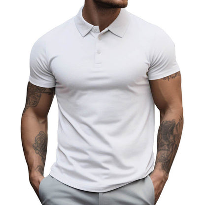 Chemise polo à manches courtes pour hommes en mélange de coton respirant avec technologie de régulation de l'humidité Chic und Stil