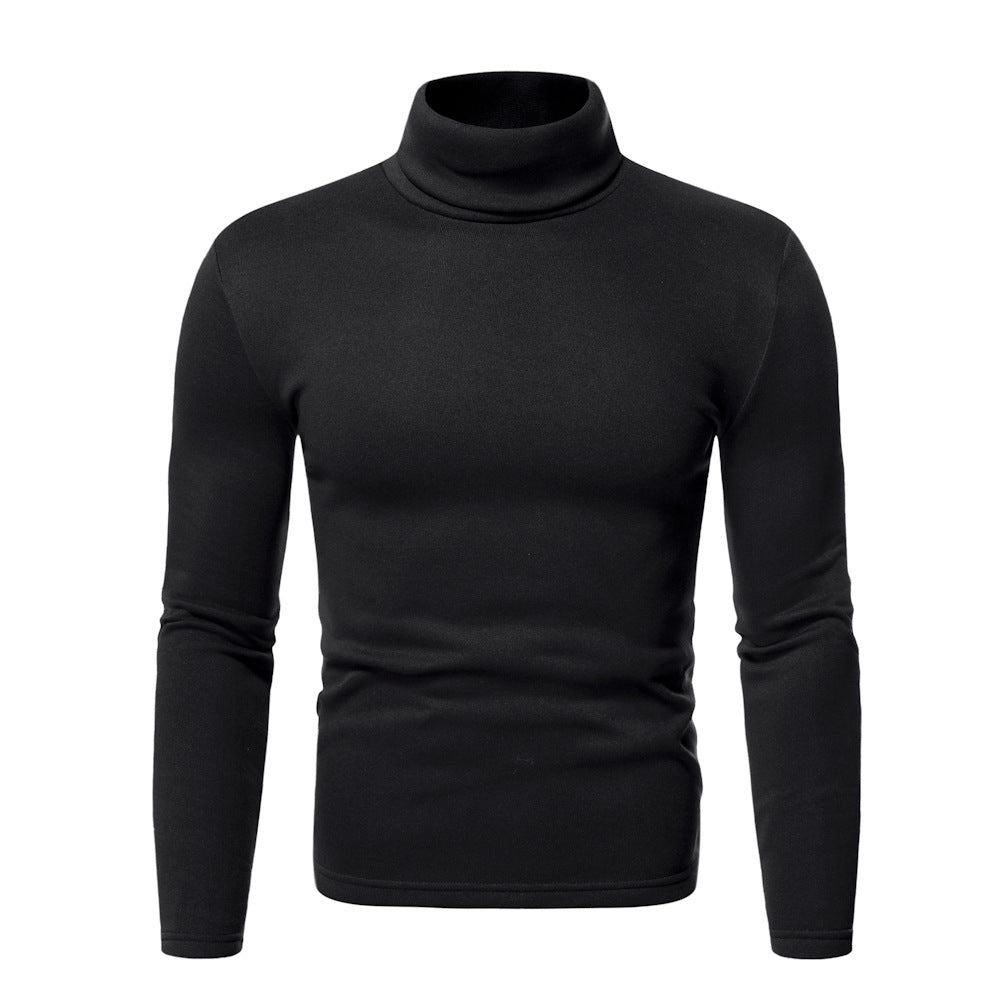 Pull à col roulé pour hommes en mélange de coton de haute qualité avec coupe ajustée Chic und Stil