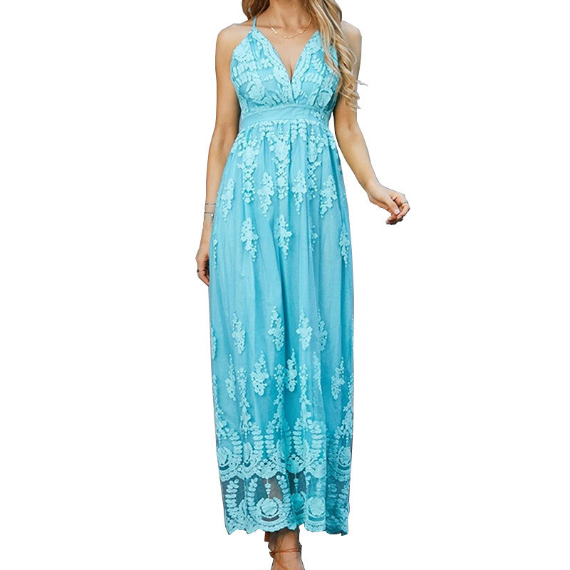 Dames Élégant Robe Maxi Florale Chic und Stil