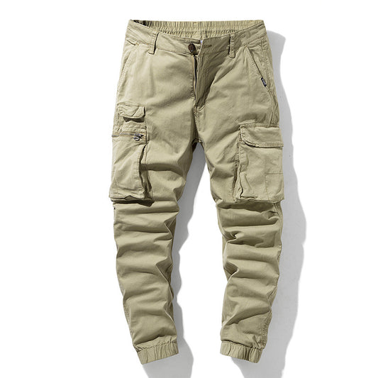 Men's cargo pants with elastic waistband and versatile pockets Chic and Style