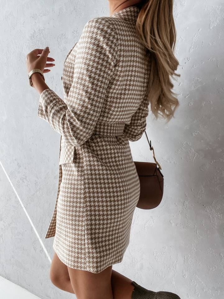 Blazer dress for women with adjustable belt Chic and Style