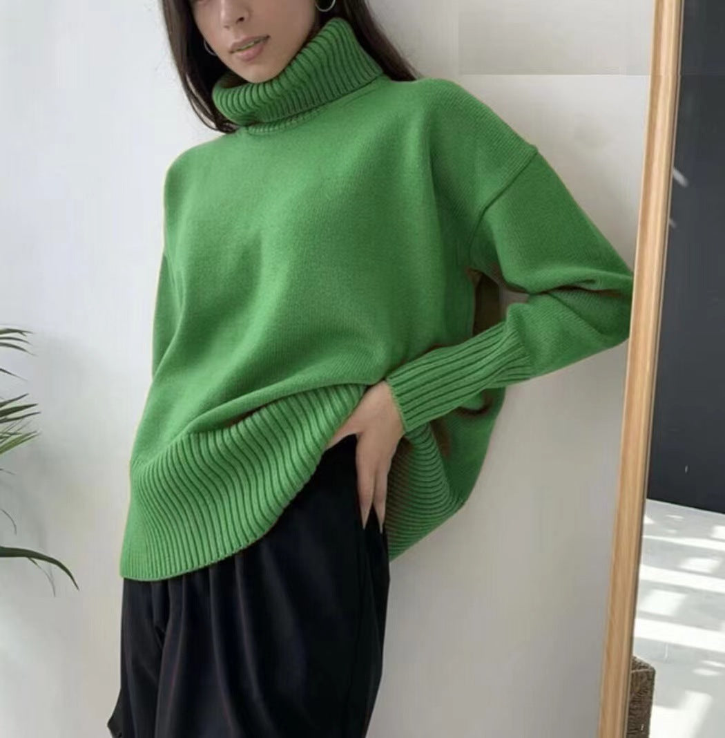 Pull à col loop pour femmes en matériau doux Chic und Stil