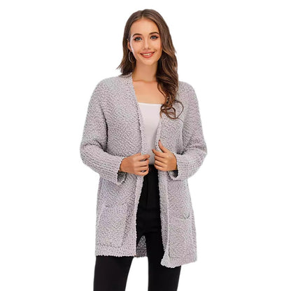 Dames gros tricot cardigan avec manches ouvertes Chic und Stil