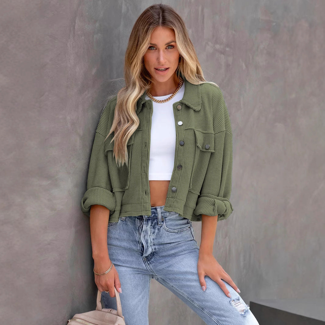 Dames Chic Structuré Veste avec Poches Pratiques et Fermeture Boutonnée Chic und Stil