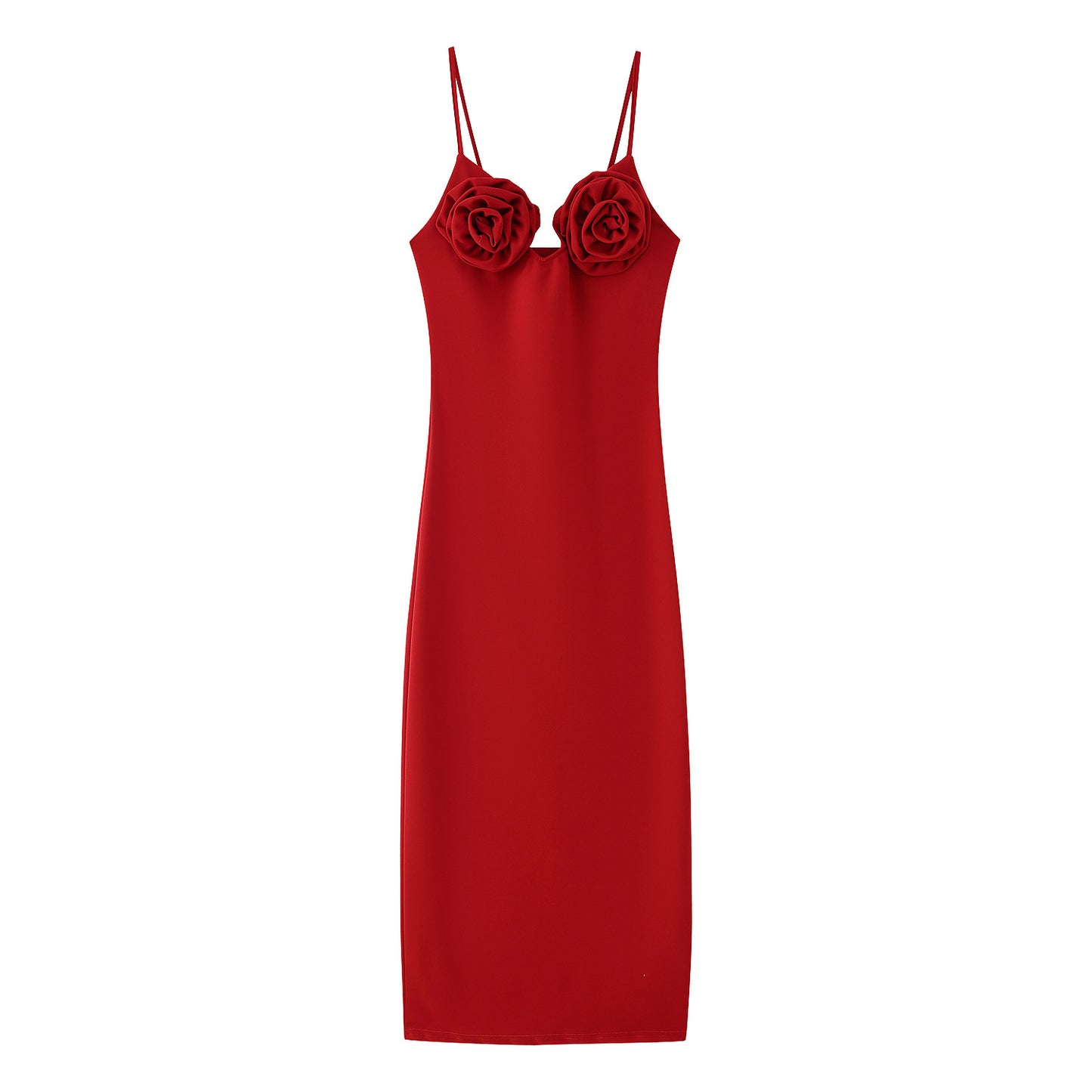 Robe maxi pour dames avec des appliques florales et une coupe élégante Chic und Stil