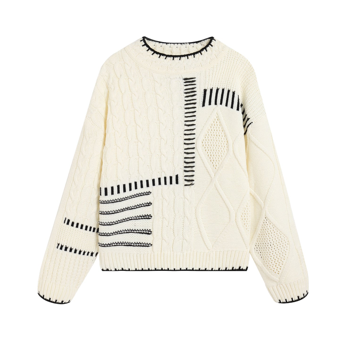 Pull en tricot décontracté pour femmes avec motif graphique Chic und Stil