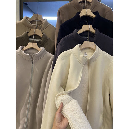 Veste en polaire pour femmes avec col haut et zip intégral Chic & Stil