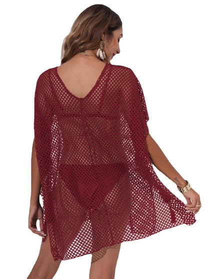 Ladies Light Mesh Bathrobe Tunic Chic and Style