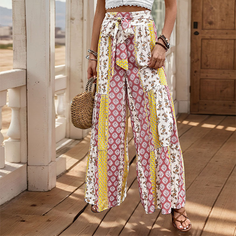 Women Bohemian Fluid Wide Pants Chic and Style