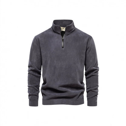 Pull en polaire pour hommes avec col montant Chic und Stil