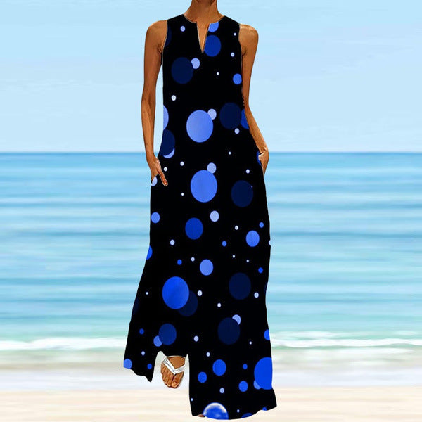 Robe maxi femme avec design de points modernes Chic und Stil