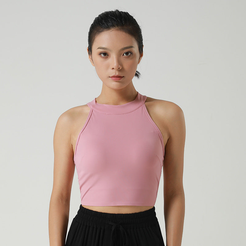 Ladies Sportif Crop-top with high collar and breathable properties Chic and Style