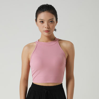Ladies Sportif Crop-top with high collar and breathable properties Chic and Style