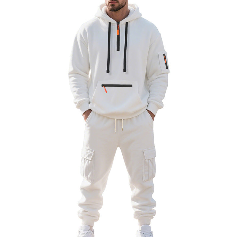 Multifunctional hoodie set for men and cargo pants Chic und Stil