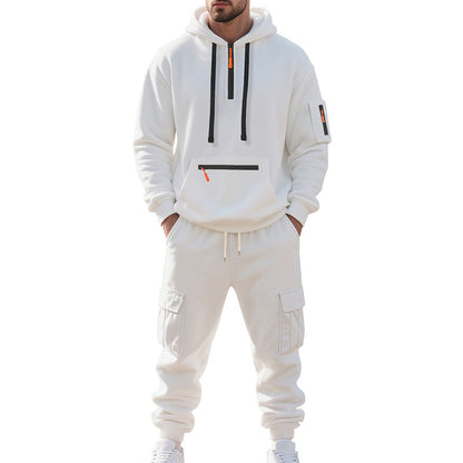 Multifunctional hoodie set for men and cargo pants Chic und Stil