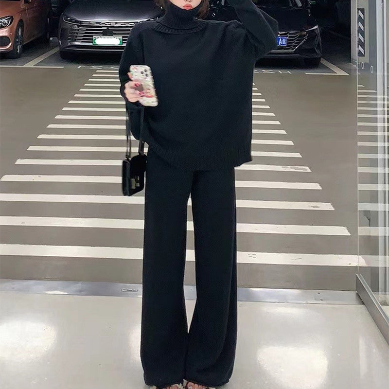 Pull en tricot confortable pour femmes avec col montant et détails d'épaules Chic und Stil